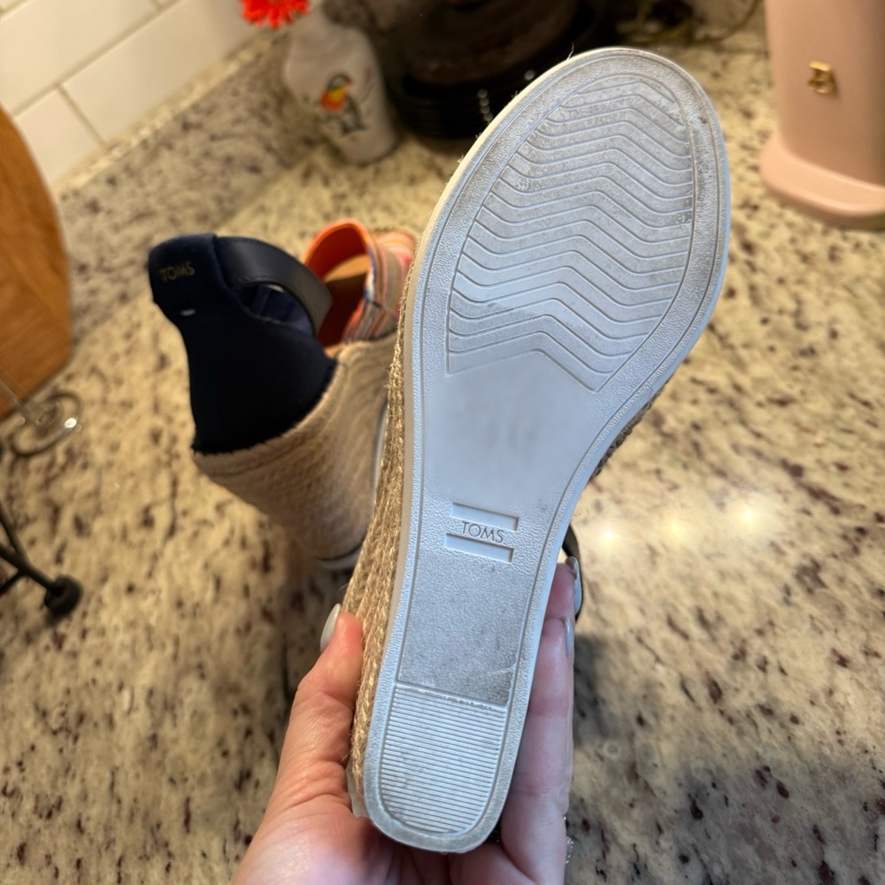 TOMS Espadrille Wedge Sandals - Picture 6 of 6